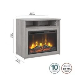 400 Series 32W Electric Fireplace By Bush Business Furniture - White -Office Storage Sales 492ad10e dcc1 42c8 8615 2e955ee4da24