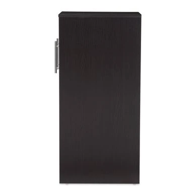 Baxton Studio Lindo Dark Brown Wood Bookcase With Two Pulled-out Doors Shelving Cabinet - Shelf-Dark Brown 6 Baxton Studio Lindo Dark Brown Wood Bookcase With Two Pulled-out Doors Shelving Cabinet - Shelf-Dark Brown - Image 6