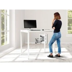42" High Writing Desk In Black Or White - Black -Office Storage Sales 4a0f59b3 024b 4d5c b370 6053b7464bb2