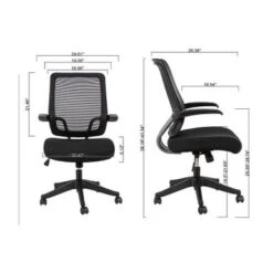 Mid-mesh Task Chair With Flip Up Arms And Tilt Function MAX 105 - Black 18 Mid-mesh Task Chair With Flip Up Arms And Tilt Function MAX 105 - Black -Office Storage Sales 4a54525b 1b5a 4707 be02 ae42eaef448d