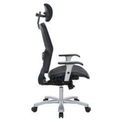Big & Tall Ergonomic Chair With Aluminum Base - Black Silver -Office Storage Sales 4a930141 d281 4654 9664 ca8b8c995e3e
