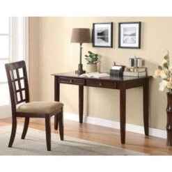 Coaster Furniture Newton 2-piece Writing Desk Set - Dark Amber -Office Storage Sales 4b33c2fc 3327 40f8 83f5 fefbc8ac1a6e