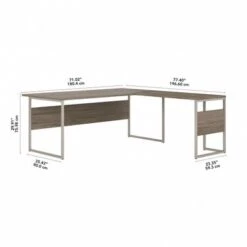 Hybrid 72W X 36D L Shaped Table Desk By Bush Business Furniture - Storm Gray -Office Storage Sales 4b512b98 12fa 48d8 b86d 55e91529552b