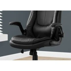 Office Chair/ Adjustable Height/ Swivel/ Ergonomic/ Armrests/ Computer Desk/ Work/ Metal/ Pu Leather Look/ Black/ Contemporary/ Modern -Office Storage Sales 4bd11a90 9ce9 4ee5 8855 8928a9983bdc