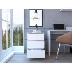 FM Furniture Vienna Three Drawers Filing Cabinet Roller Blade Glide - White -Office Storage Sales 4d119da2 c5d5 48fe b682 795759f56bfc