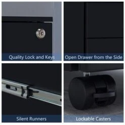 3 Drawer Mobile File Cabinet With Lock Steel File Cabinet - White -Office Storage Sales 4daaff99 45e5 47a3 bc41 659eb5ce7114