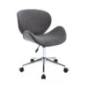 Porthos Home Rudi Office Chair, PU Or Fabric Or Velvet Upholstery, Chrome Legs - Grey Fabric