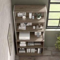 Hybrid 36W Bookcase Hutch By Bush Business Furniture - Storm Gray -Office Storage Sales 4e8ae88e 5d13 4fc7 be9c 08aa4959c9f4