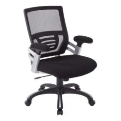 Black Mesh Back And Seat Managers Chair With Nylon Base - Black