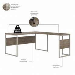 Hybrid 60W X 30D L Shaped Table Desk By Bush Business Furniture - Storm Gray -Office Storage Sales 4f3d0334 7386 4ac5 9612 62b1866b7fa0