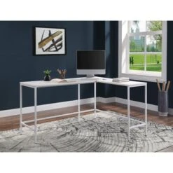 Contempo L-shaped Steel Desk - White -Office Storage Sales 4f3d3980 eea0 4dac b1a6 c735c0cabe80