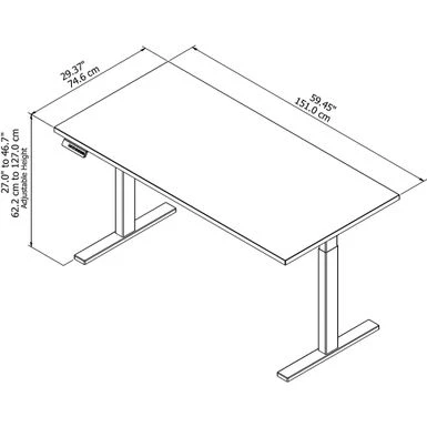 Move 60 Series 60W X 30D Height Adjustable Standing Desk - Mocha Cherry/Black Powder Coat 6 Move 60 Series 60W X 30D Height Adjustable Standing Desk - Mocha Cherry/Black Powder Coat - Image 6