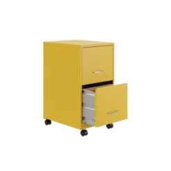 Space Solutions 18" 2 Drawer Mobile Smart Vertical File Cabinet, Teal - Silver - Letter -Office Storage Sales 520e2c1b 4ab3 426b 9602 a577cc779472