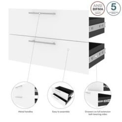 Orion 2 Drawer Set For 30W Tall Storage Shelf By Bestar - White/Walnut Grey 26 Orion 2 Drawer Set For 30W Tall Storage Shelf By Bestar - White/Walnut Grey -Office Storage Sales 524fb4d2 421b 44b9 a053 56ac07888882