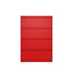 Hirsh 36 In Wide, 4 Drawer, HL8000 Series, Lava Red - Red -Office Storage Sales 54a88adb 767e 4aaf 8787 a2a3f3cec882
