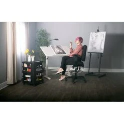 Studio Designs 42-inch Solid Wood Drafting Table - Coastal Whitewash -Office Storage Sales 54bbc634 960e 4a4d b35b e10139085ffa