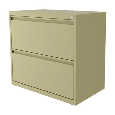 Hirsh 30 Inch Wide 2 Drawer Lateral 101 File Cabinet, Putty - Beige 2 Hirsh 30 Inch Wide 2 Drawer Lateral 101 File Cabinet, Putty - Beige - Image 2