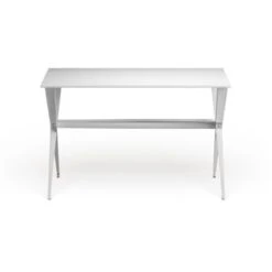 The Curated Nomad Tachevah Mid-century Modern White Desk - Painted - White -Office Storage Sales 5695bff3 a324 487d 86de 48cdb441e695