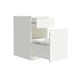 Hirsh 20-inch Deep Mobile Pedestal File 2-Drawer Box-Backpack With Full Width Pull, White - White - Letter -Office Storage Sales 58de1945 af7b 4fb1 a67a b5c6a61dc808