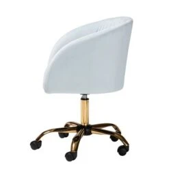 Baxton Studio Ravenna Contemporary Glam And Luxe Velvet Fabric And Gold Metal Swivel Office Chair - Aqua, Gold -Office Storage Sales 5accddec e828 4e56 ba78 4dbe79904c1a