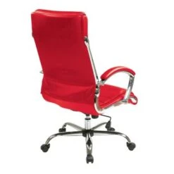 Executive Office Chair With Padded Arms In Faux Leather - Red 37 Executive Office Chair With Padded Arms In Faux Leather - Red -Office Storage Sales 5b885533 5f6e 4d28 bd54 e4dbf8623878