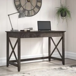 Key West 48W Writing Desk By Bush Furniture - Shiplap Gray/Pure White -Office Storage Sales 5c5d7249 046c 4e73 ab07 2e6b1eda122b