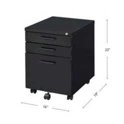 Wooden File Cabinet With 3 Drawers - Black -Office Storage Sales 5c8ddae3 a670 4f32 8d2b 9b0e81a45ef6