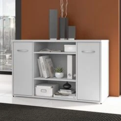 Studio C 48W Storage Cabinet With Doors By Bush Business Furniture - White