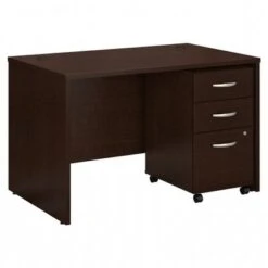 Series C 48W X 30D Office Desk With Drawers By Bush Business Furniture - Mocha Cherry -Office Storage Sales 5e2907b4 b286 413e 92b2 1a59bf00f2ed