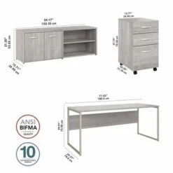 Hybrid 72W Computer Desk With Storage Set By Bush Business Furniture - Platinum Gray -Office Storage Sales 5e495ac6 4043 4bb1 bf7a 6782b35f6d58