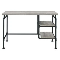 Carbon Loft Girodin Grey Driftwood 2-tier Open Shelving Writing Desk - Metal/Wood - 47.25" X 23.50" X 30" - Rectangular - No - Wood Finish/Metal Finish - No - Industrial - Writing Desks - Assembly Required - Grey Driftwood - Metal - Includes Hardware/Shelves -Office Storage Sales 60416e81 e3c7 498f 9cd7 00686dd1052a