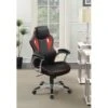 Upholstered Office Chair Black And Red