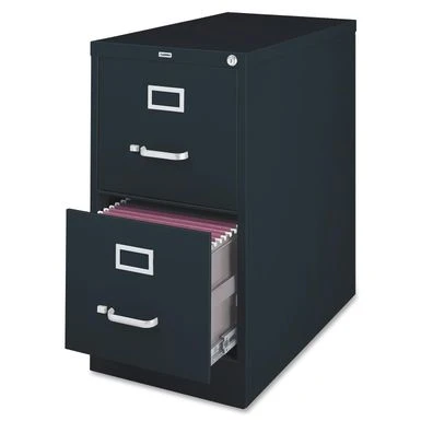 MINOX Lorell LLR60661 Black 2-drawer Vertical File Cabinet - Black - Legal 2 MINOX Lorell LLR60661 Black 2-drawer Vertical File Cabinet - Black - Legal - Image 2