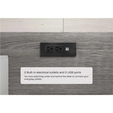 Jamesdar Core Powered L-shaped Computer Gaming Desk With Monitor Stand - Grey/Black 11 Jamesdar Core Powered L-shaped Computer Gaming Desk With Monitor Stand - Grey/Black - Image 11