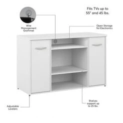 Studio C 48W Storage Cabinet With Doors By Bush Business Furniture - White -Office Storage Sales 63bfcc17 6981 47d4 a2bf 893f7a58c61d