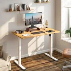 FlexiSpot 48"x24" Whole Piece Desktop Home Office Standing Desk Height Adjustabel Desk Computer Desk - Maple -Office Storage Sales 64567071 d6e8 422d a44a 2f17bbae1f13