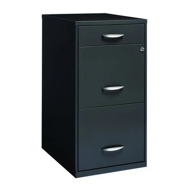 Porch & Den Ferris 3-drawer Charcoal File Cabinet - Charcoal 2 Porch & Den Ferris 3-drawer Charcoal File Cabinet - Charcoal - Image 2