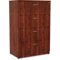 Lorell Essentials Lateral File -35-1/2"x22"x54-3/4", Cherry - Red - Legal