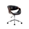 Porthos Home Aeko Office Chair, PU Leather, Height Adjustable Seat - Black