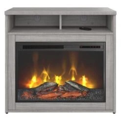 400 Series 32W Electric Fireplace By Bush Business Furniture - White -Office Storage Sales 678596ff 7cca 4049 9ac6 6ef176f1b8b3