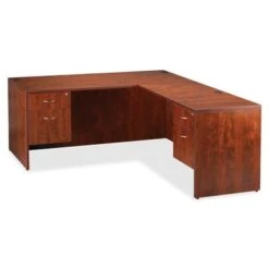 Lorell Essentials Cherry Rectangular Desk Shell - Cherry -Office Storage Sales 67eed3d9 3c5e 4041 8ea0 edf34f8128a5