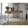 Ironworks 48W Writing Desk From Kathy Ireland Home By Bush Furniture - Vintage Golden Pine