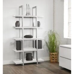 Rye Studio Tivoli Contemporary Open Bookcase With 5 Shelves - White -Office Storage Sales 6bfbbc44 5744 41fb ae2d b87ba1ed143b