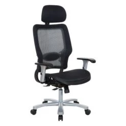 Big & Tall Ergonomic Chair With Aluminum Base - Black Silver -Office Storage Sales 6c006f3a ee67 42c4 911c 341e01029063