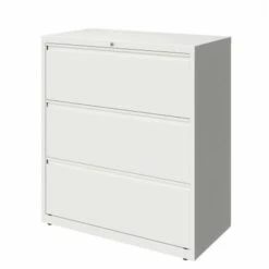 Hirsh 36-in Wide HL10000 Series 3 Drawer Lateral File Cabinet, White - Legal - White -Office Storage Sales 6d2aee90 d43c 43e3 a5dc e20743d0fae7