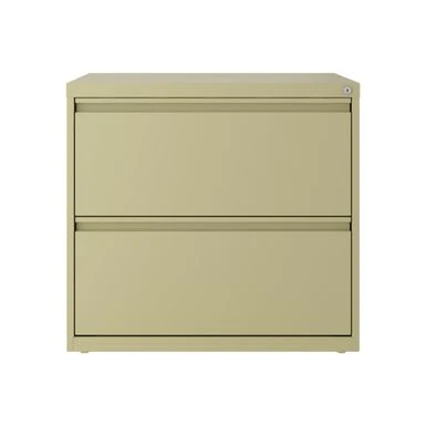 Hirsh 30 Inch Wide 2 Drawer Lateral 101 File Cabinet, Putty - Beige 3 Hirsh 30 Inch Wide 2 Drawer Lateral 101 File Cabinet, Putty - Beige - Image 3