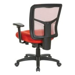 Breathable Mesh Back Office Chair With Upholstered Fabric Seat - Blue -Office Storage Sales 6f078b20 9d50 41ea b8b8 e7908a1f85be