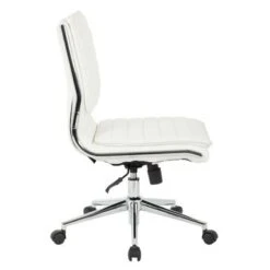 Armless Mid Back Professional Managers Faux Leather Chair With Chrome Base - Red -Office Storage Sales 6fa2783a c3c5 49b0 bd4c c6a0220342c4