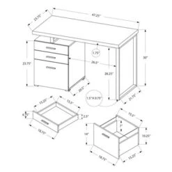 Computer Desk/ Home Office/ Laptop/ Left/ Right Set-up/ Storage Drawers/ 48"L/ Work/ Metal/ Laminate/ Walnut/ Black/ Contemporary/ Modern 7 Computer Desk/ Home Office/ Laptop/ Left/ Right Set-up/ Storage Drawers/ 48"L/ Work/ Metal/ Laminate/ Walnut/ Black/ Contemporary/ Modern -Office Storage Sales 701e84b3 6eb1 4b28 8e4f 6e34e8e88237