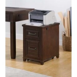 Del Mar 2-Drawer File Cabinet With Bio-metric Locking Drawer By Martin Svensson Home - Brown -Office Storage Sales 70496e90 6de6 4fe0 aa25 e7a458f1532f